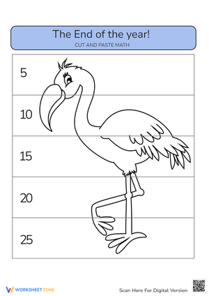 End of Year Math Cut and Paste Activity 7
