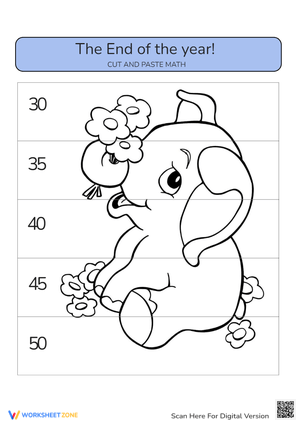 End of Year Math Cut and Paste Activity 8
