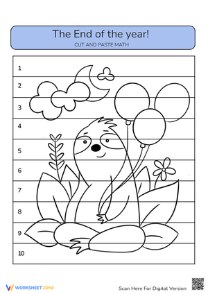 End of Year Math Cut and Paste Activity 9