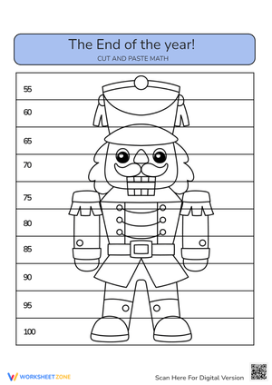 End of Year Math Cut and Paste Activity Up to 100