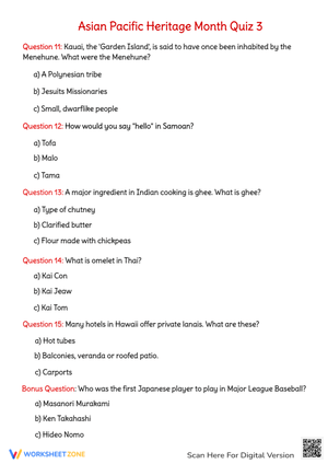 Essential AAPI Heritage Month Quiz | Grades 3-5