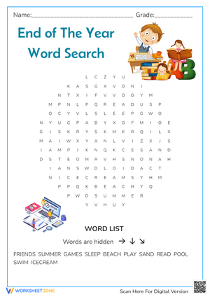 Exciting End of Year Vocabulary