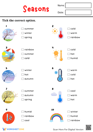 Four Seasons Quiz Free PDF