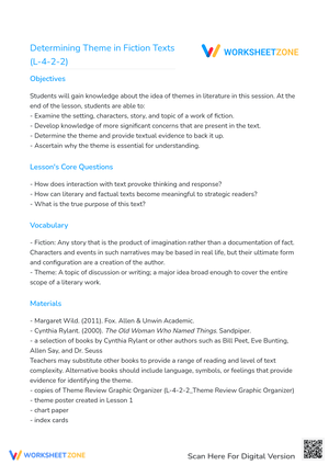 Determining Theme in Fiction Texts (L-4-2-2)