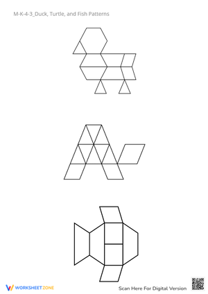 M-K-4-3_Duck, Turtle, and Fish Patterns