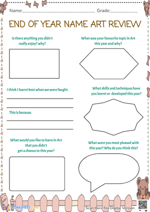 END OF YEAR NAME ART REVIEW