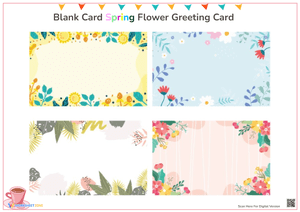 Printable Spring Flower Greeting Cards | Grades 1-3