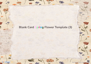 Spring Flower Greeting Card Template for Creative Designs