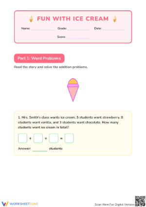 Printable Addition Word Problems | Grade 1 Math