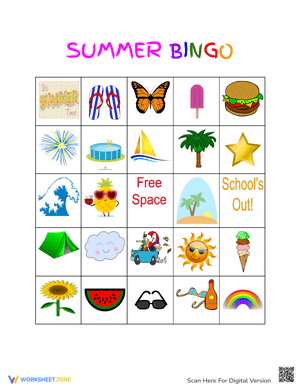 Summer End-of-Year Bingo Game