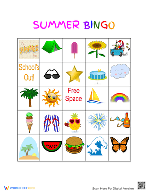 End the Year with a Summer Bingo Game