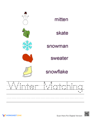 Fun Winter Matching Activity
