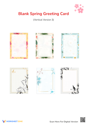 Essential Spring Greeting Card Templates | Grade 10-12