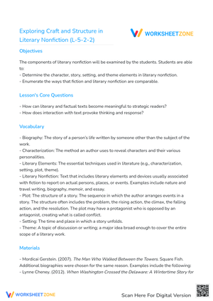 Exploring Craft and Structure in Literary Nonfiction (L-5-2-2)