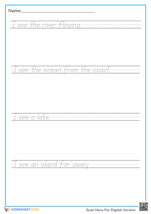 Landforms Tracing Practice Sheet