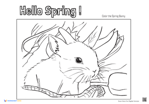 Hello Spring! Coloring Worksheet