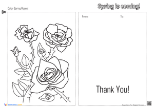 Spring Roses Greeting Card