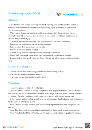 Precise Language (L-C-3-1)