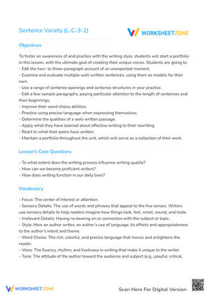 Sentence Variety (L-C-3-2)