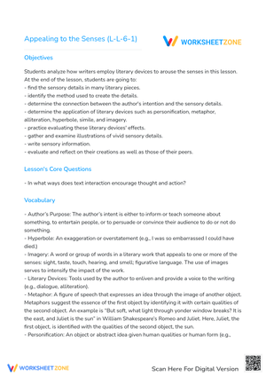 Appealing to the Senses (L-L-6-1)