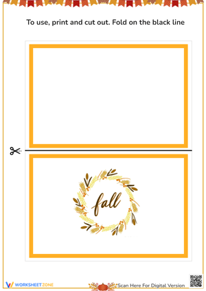 Fall Greeting Card - Printable Craft Activity for Kids!