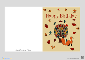 Design a Fall Birthday Card