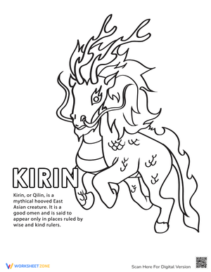 Color the Kirin: Mythical Creature Art