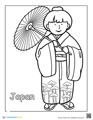Coloring Page: Japanese Clothing