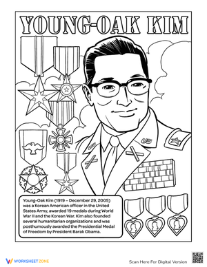 Coloring Page: Young Oak Kim