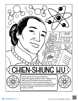 Coloring Page: Chien-Shiung Wu
