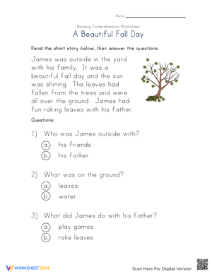 Coloring Page: A Beautiful Fall Day