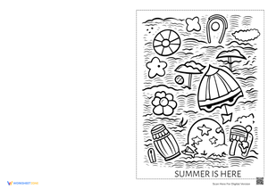 Enjoy Coloring Summer Cards for Creative Fun
