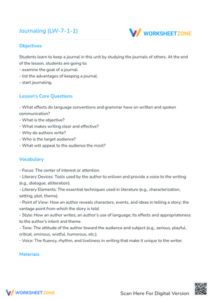 Journaling (LW-7-1-1)