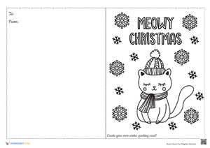 Meowy Christmas Greeting Card