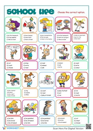 School Life Multiple Choice