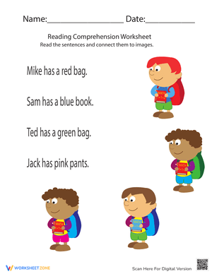 Back to School Reading Comprehension