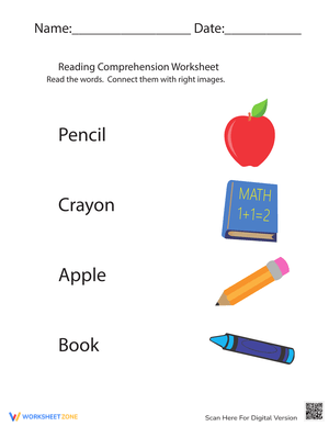 Reading and Match Words with Pictures