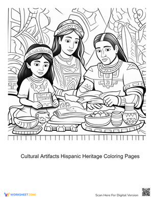 Cultural Artifacts: Hispanic Heritage Coloring