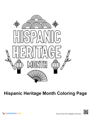 Hispanic Heritage Month Unique Coloring Page