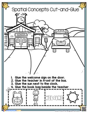 Spatial Concepts: Cut and Glue Activity