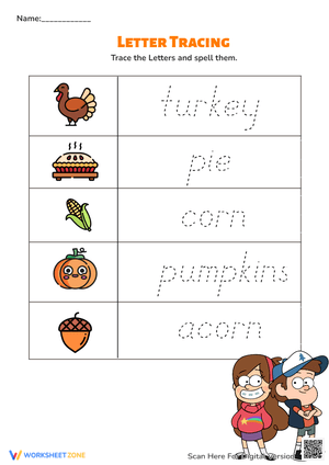 Thanksgiving Writing Practice