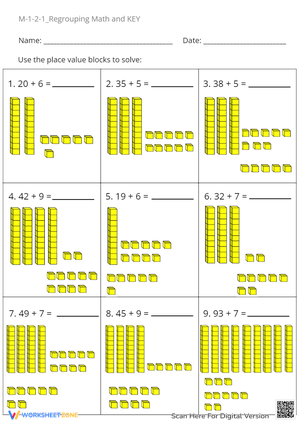 M-1-2-1_Regrouping Math and KEY