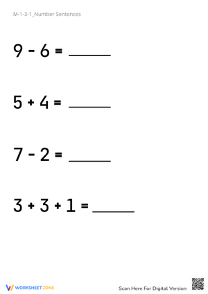 Practice with Number Sentences