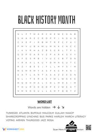 Black History Month Puzzle Learning Tool