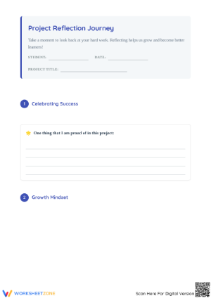 Project Reflection Template | Grade 6 Printable