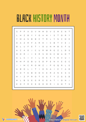 Black History Month Word Search Puzzle