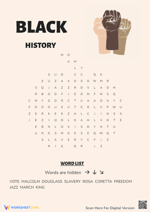 Black History Month Word Find