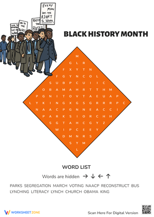 Black History Month Word Find