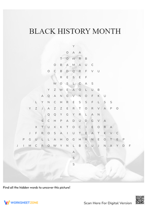 Black History Month Word Search Activity