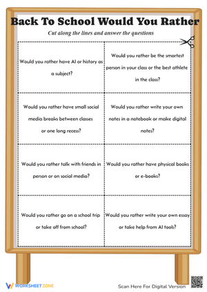 Back To School Would You Rather